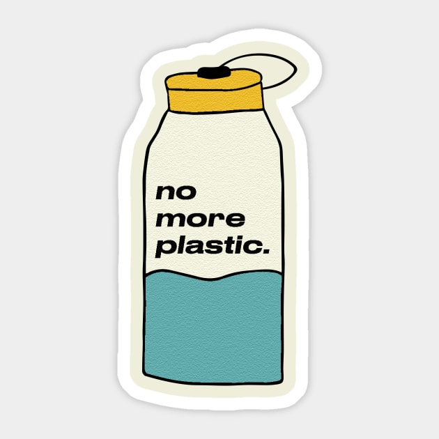 No more plastic Sticker by annacush